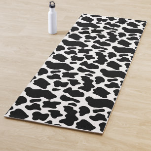 Tapete De Yoga Impressão de Vaca Preto e Branco