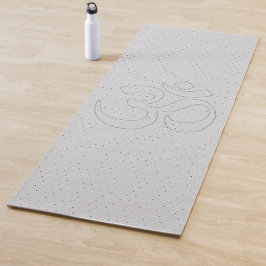 Tapete De Yoga Impressão digital de couro branco perfurado