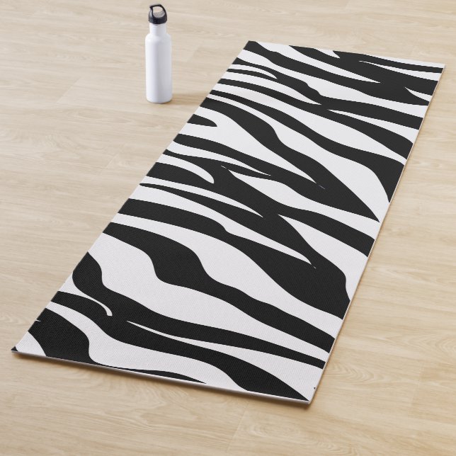 Tapete De Yoga Impressão em animais Safari Zebra Preto e Branco (In Situ)