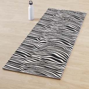 Tapete De Yoga Impressão em Zebra Preta e Branca
