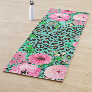 Tapete De Yoga Impressão Leopardo Elegante e design de pintura f