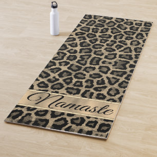 Tapete De Yoga Impressão Leopardo Exótica