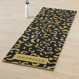 Tapete De Yoga Impressão Leopardo, Leopardo Dourado, Literatura,