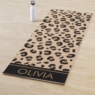 Tapete De Yoga Impressão Leopardo, Manchas, Leopardo Marrom, Seu