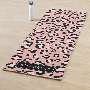 Tapete De Yoga Impressão Leopardo, Manchas, Leopardo Rosa, Seu No