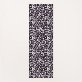 Tapete De Yoga Impressão Leopardo Roxo Preto