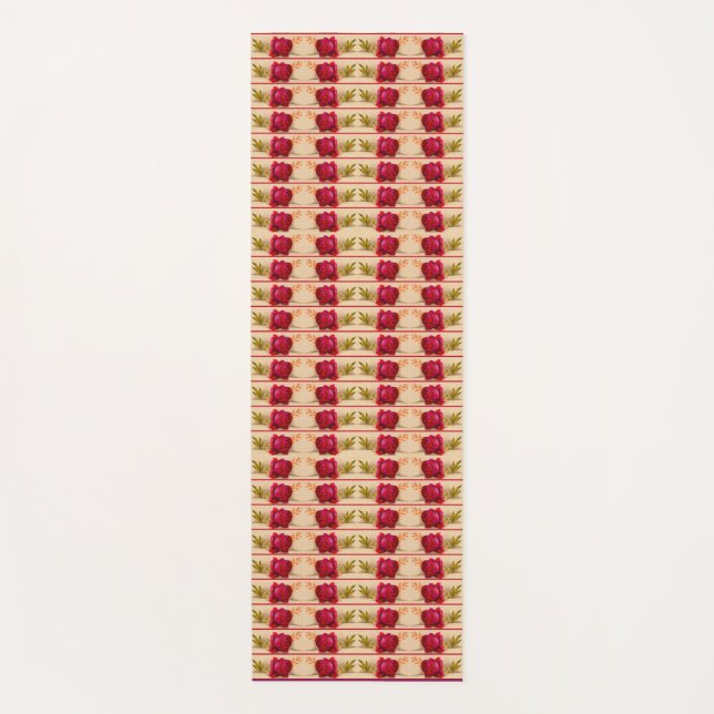 Tapete De Yoga impressão rosa (Frente)