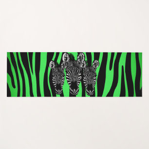 Tapete De Yoga Impressão Zebra Limão Trendy Herd Segundo Lado