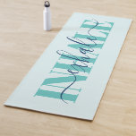 Tapete De Yoga Inalar aspas azuis modernas<br><div class="desc">Inalar aspas modernas de turquesa azul-claro</div>