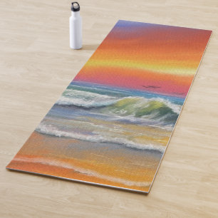 Tapete De Yoga Incandescendência - Arte por Aquarela -