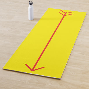 Tapete De Yoga Ioga amarelo e vermelho