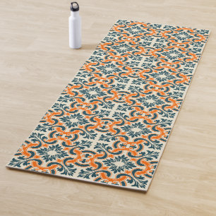 Tapete De Yoga Ioga azul-azulejo portuguesa