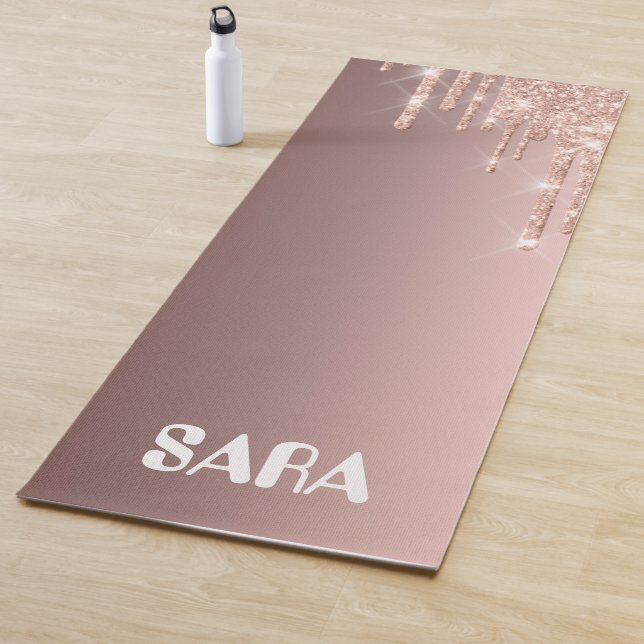 Tapete De Yoga Ioga cor-de-rosa-ouro magro (In Situ)