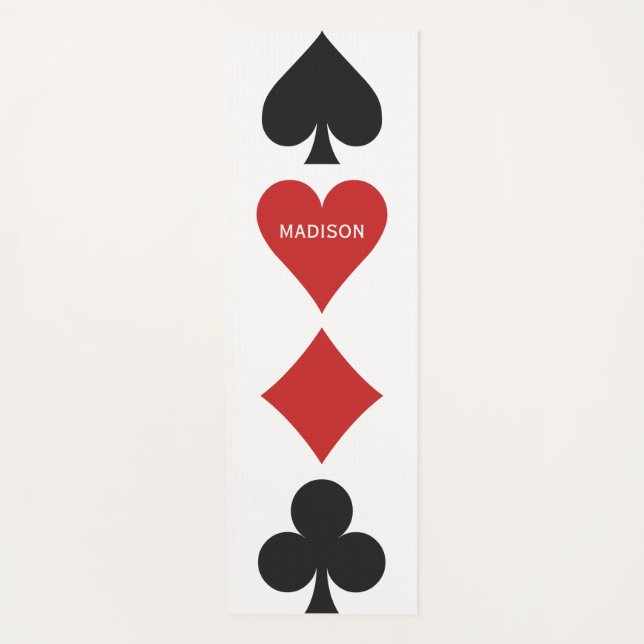 Tapete De Yoga Ioga do Player de Cartão de Nome Personalizado (Frente)