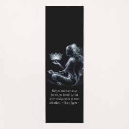 Tapete De Yoga Ioga Instrutor Lotus Meditação Pose Brilhante