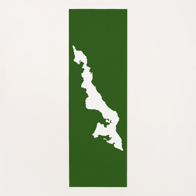 Tapete De Yoga Ioga Mat da Ilha Fishers - Branco/Verde (Frente)