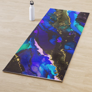 Tapete De Yoga Ioga Mat de Ioga, pintura a álcool impressionante