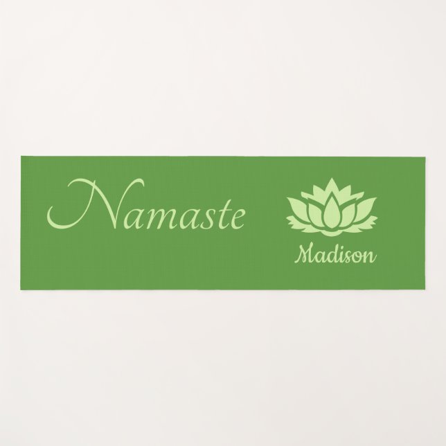 Tapete De Yoga Ioga mat do nome personalizado "Namaste" (Frente (Horizontal))