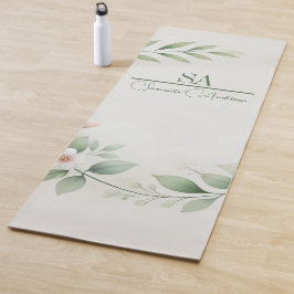 Tapete De Yoga Ioga Mat Personalizado com Flor Minimalista