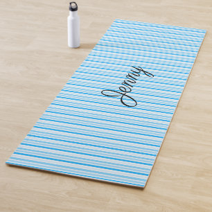 Tapete De Yoga Ioga Personalizada Com Gelado Azul Suave