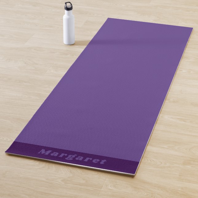 Tapete De Yoga Ioga Roxa Elegante Mat com o Seu Nome Design (In Situ)