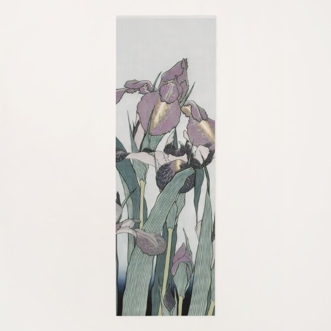 Tapete De Yoga irises & Gafanhoto, Katsushika Hokusai (Verso)