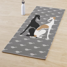 Irmãs Greyhound Ilustração Yoga Mat