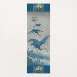 Tapete De Yoga JAPONÊS WOODBLOCK IMPRESSÃO CRANES AS YOGA Mat