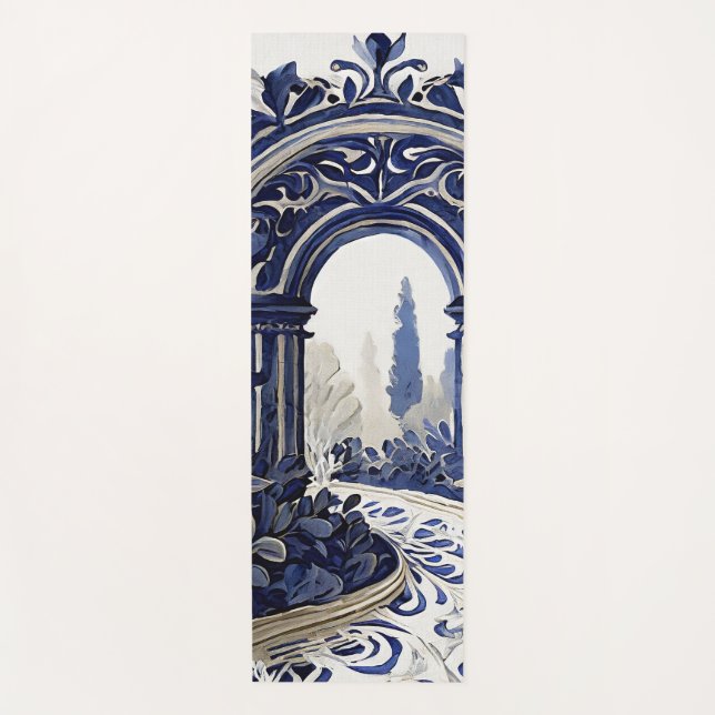 Tapete De Yoga Jardim Francês Zen Yoga Mat (Frente)