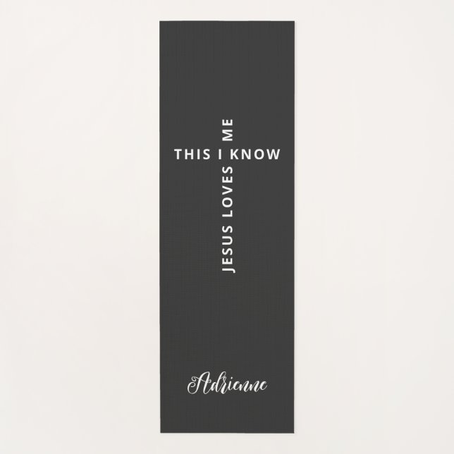 Tapete De Yoga Jesus Personalizado me ama como um Reversível Bran (Frente)