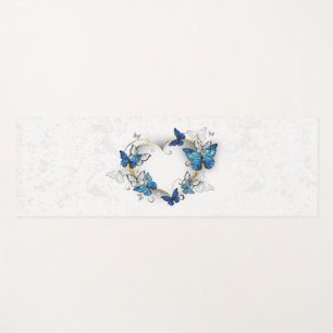 Tapete De Yoga Jewelry Heart with Butterflies Morpho