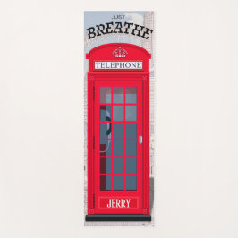 Tapete De Yoga 'JUST BREATHE' Red London Phone Booth