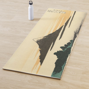 Tapete De Yoga Katsushika Hokusai Dawn na província de Kai Yoga M