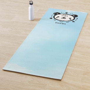 Tapete De Yoga Kawaii Bonitinho Urso Face - Kawaii - Arte de Linh