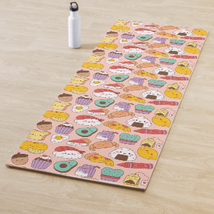 Tapete De Yoga Kawaii Comida Yoga Mat