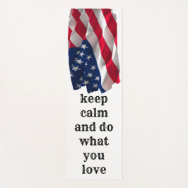 Tapete De Yoga keep calm affirmational quote and vibrant flag