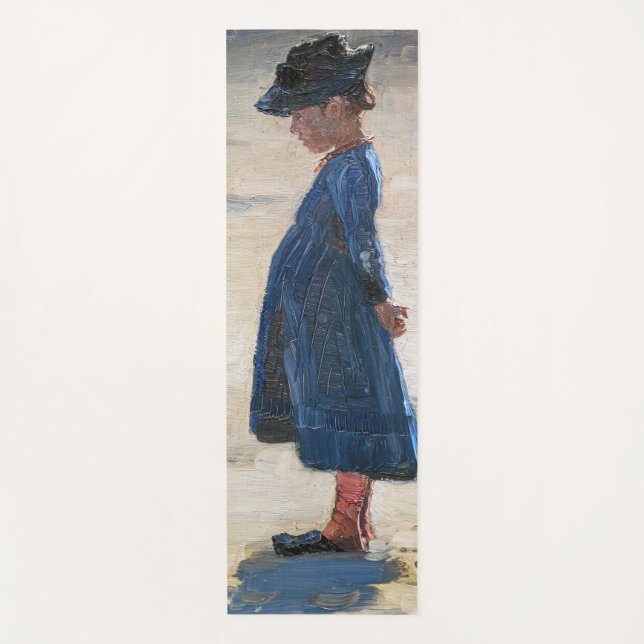 Tapete De Yoga Kroyer - Menina parada em Skagen Beach (Frente)