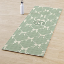 Laços Coquette Gingham Monograma Creme Verde Salvi