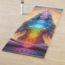 Tapete De Yoga Lady Zen com Chakra