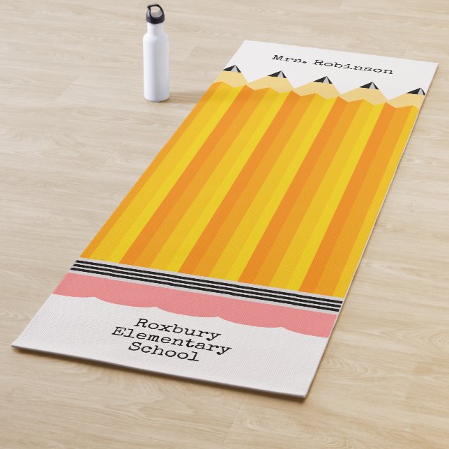 Tapete De Yoga Lápis do Professor com Nome (In Situ)