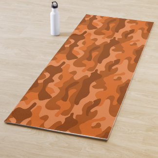 Tapete De Yoga Laranja Espanhol Camo Monocolor