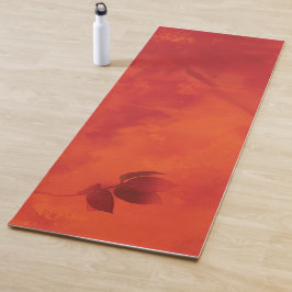 Tapete De Yoga Laranja Queimada - Leaf Abtract Autumn