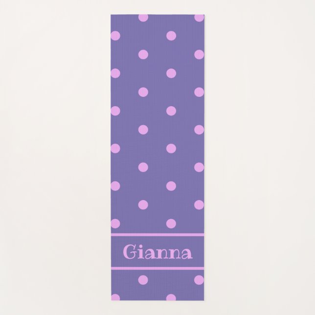 Tapete De Yoga Lavanda Bolinhas Yoga Mat (Frente)