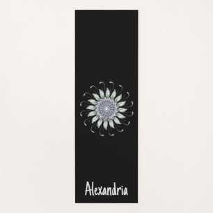 Tapete De Yoga Lavanda e Sage Mandala Flor