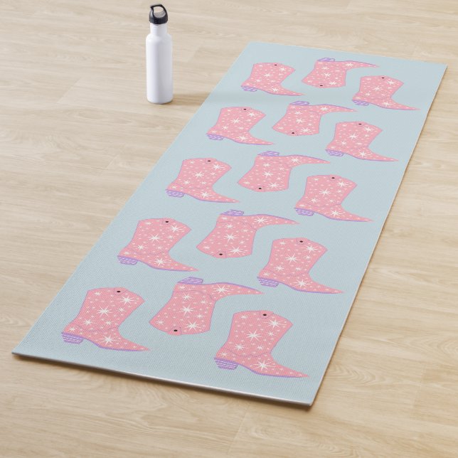 Tapete De Yoga Lavanda Lilac Boots Rodeo Patterno (In Situ)