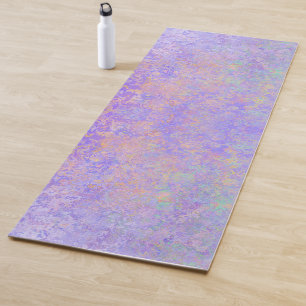 Tapete De Yoga Lavanda Psicodélica Pastel de Neon Roxo