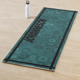 Tapete De Yoga LavishlyOn Aqua Monogramas Masculinos