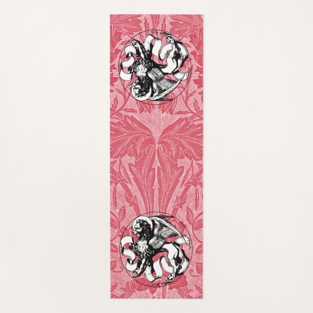 Tapete De Yoga Leão com asa emblema da Rua do século 15 (Frente)