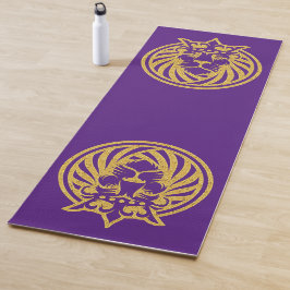 Tapete De Yoga Leão com Coroa - Estilo Dourado 4