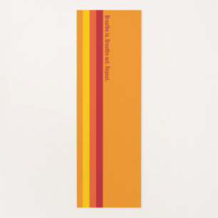 Tapete De Yoga Legal Retro 70s Stripes Laranja Yoga Vermelho Amar
